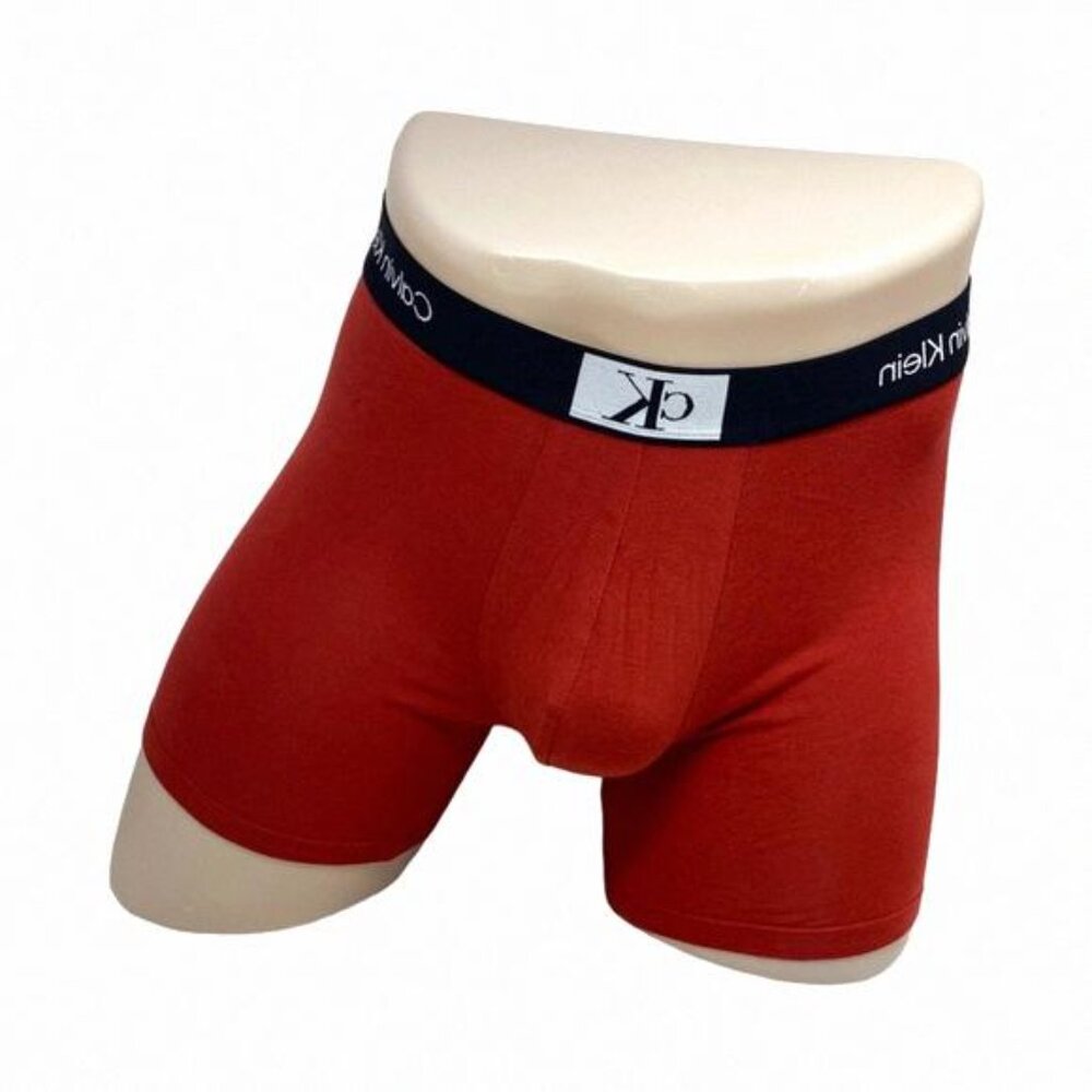 Calvin Klein 3 Pack Underwear Boxer Brief Cotton Stretch NB3529911 Men Red Black - Picture 3 of 10